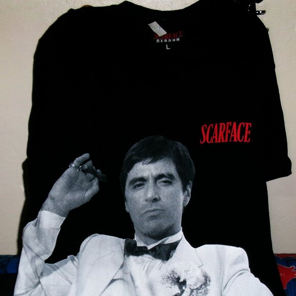 scarface al apacino profile L tee - mob mafia crime classic movie godfather don - Picture 2 of 4